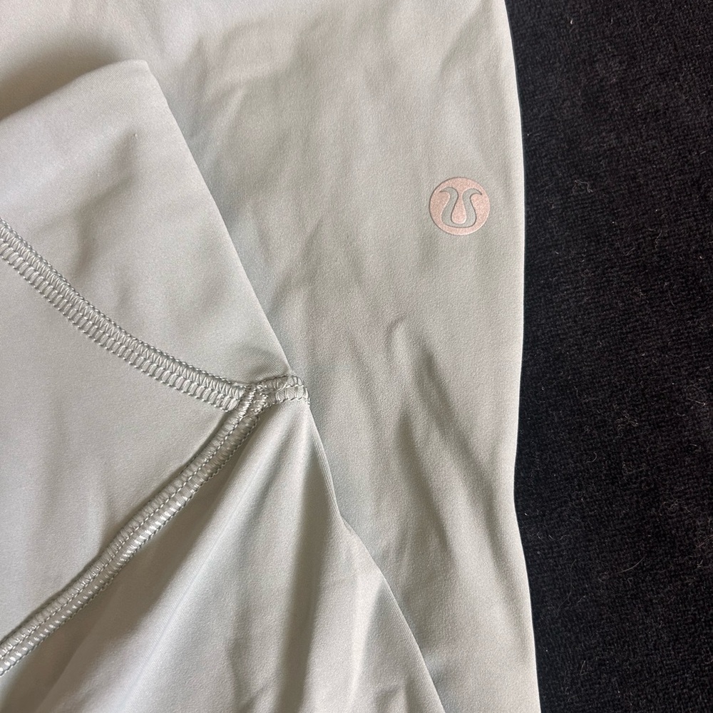 Lululemon Light Blue Yoga Leggings with Pale White Logo